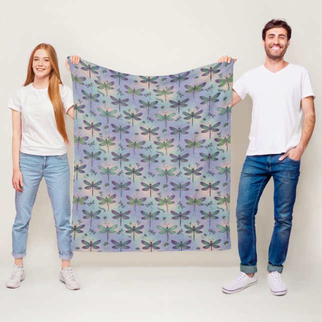Couverture Polaire Dragonfly Pattern (En situation)