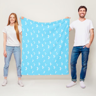 Couverture Polaire Dragons volants et étoiles sur arrière - plan bleu