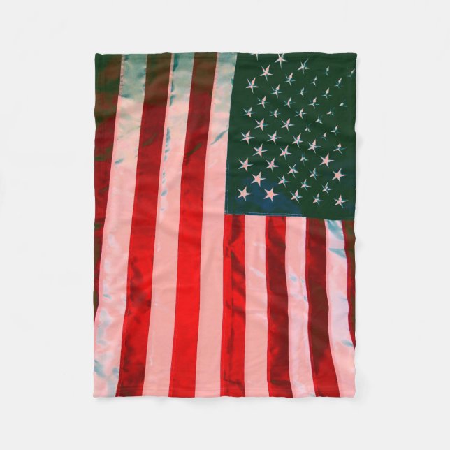 Couverture Polaire Drapeau américain (Devant)