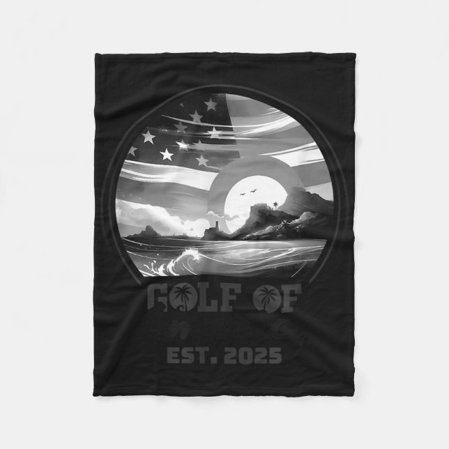 Couverture Polaire Drapeau Américain 2025 Golfe Du Mexique (Devant)