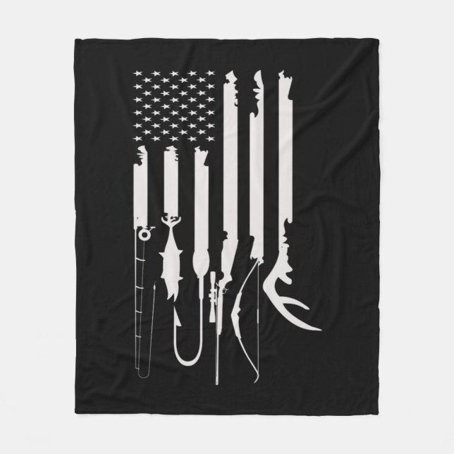 Couverture Polaire Drapeau américain à thème déco (Devant)