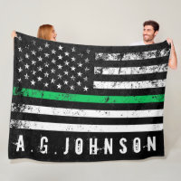 Drapeau américain affligé par Ligne Verte mince