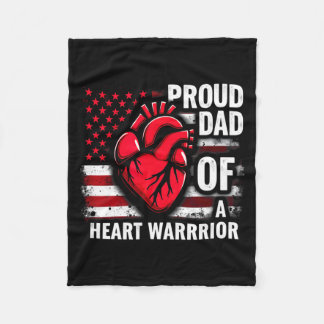 Couverture Polaire Drapeau américain CHD Sensibilisation Papa fier d'
