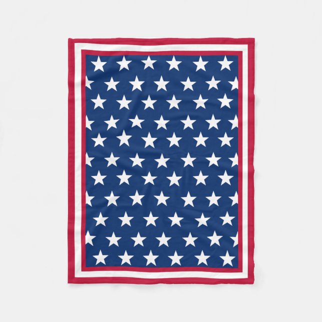 Couverture Polaire Drapeau américain inspiré (Devant)