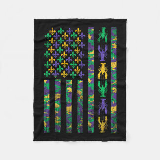 Couverture Polaire Drapeau américain Mardi Gras Chemises Hommes Femme