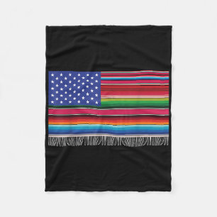 Couverture Polaire Drapeau Américain Mexicain Serape Cinco De Mayo Po