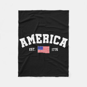Couverture Polaire Drapeau américain patriotique de 1776 du 4 juillet