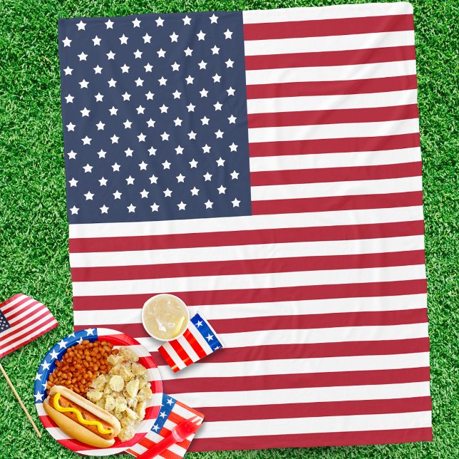 Couverture Polaire Drapeau américain patriotique USA (Créateur téléchargé)