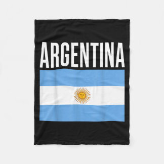 Couverture Polaire Drapeau argentin Fan de foot Ciel Bleu Blanc Natio