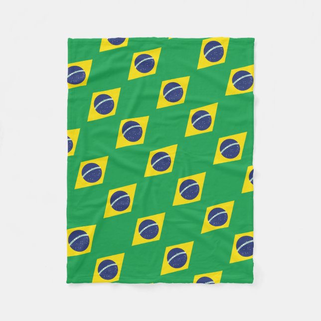 Couverture Polaire Drapeau brésilien (Devant)