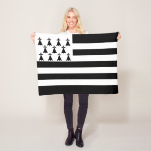 Couverture Polaire Drapeau breton patriotique