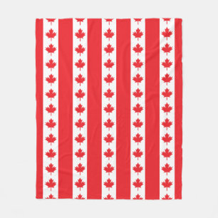 Couverture Polaire Drapeau canadien