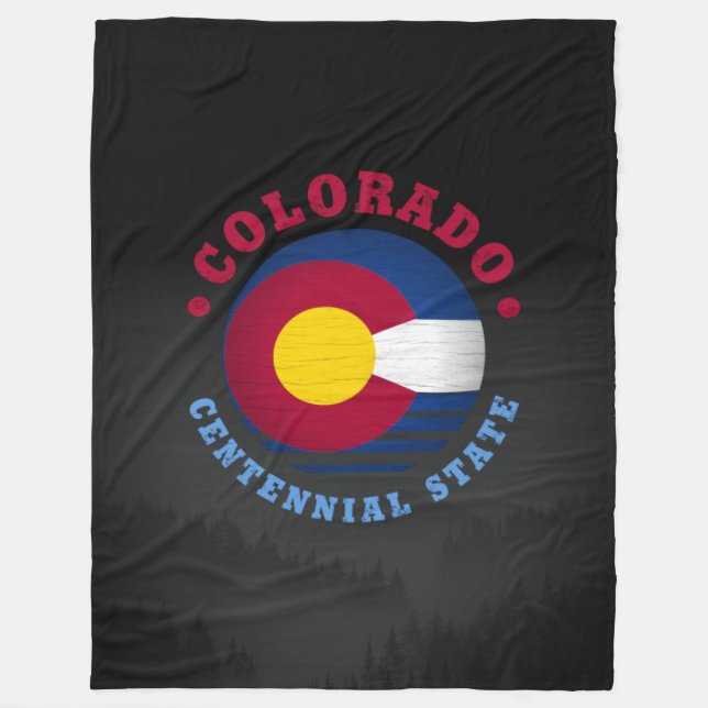 COUVERTURE POLAIRE DRAPEAU CENTENAIRE D'ÉTAT DE COLORADO (Devant)
