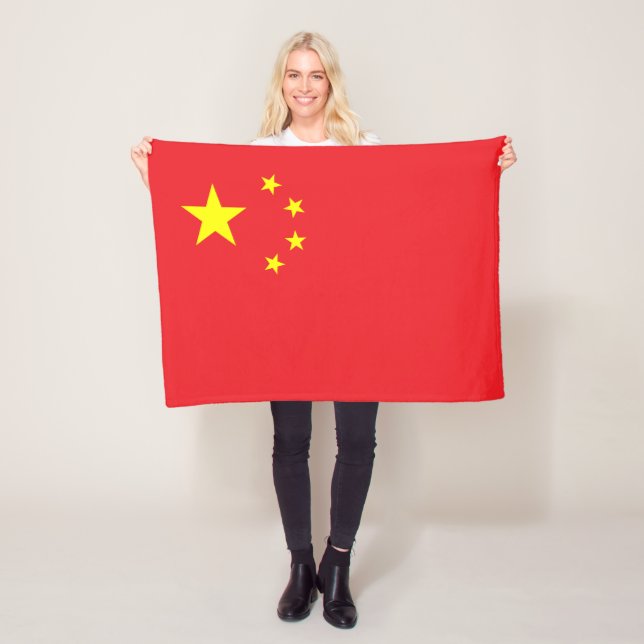 Couverture Polaire Drapeau chinois (En situation)