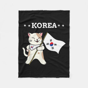 Couverture Polaire Drapeau Coréen Et Chat Corée Du Sud