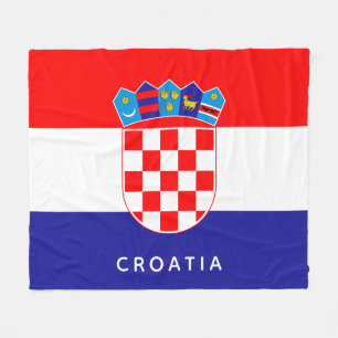 Couverture Polaire Drapeau Croate Avec Texte Personnalisé