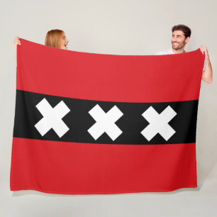 Couverture Polaire Drapeau d'Amsterdam
