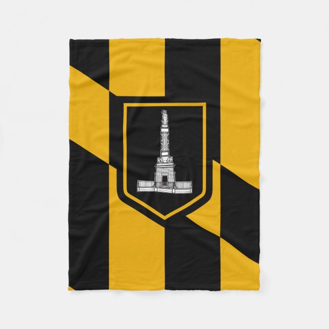 Couverture Polaire Drapeau de Baltimore, Maryland (Devant)