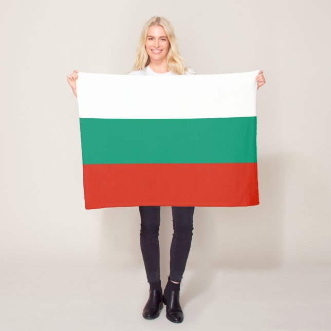 Couverture Polaire Drapeau de Bulgarie ou de Bulgarie petit (En situation)