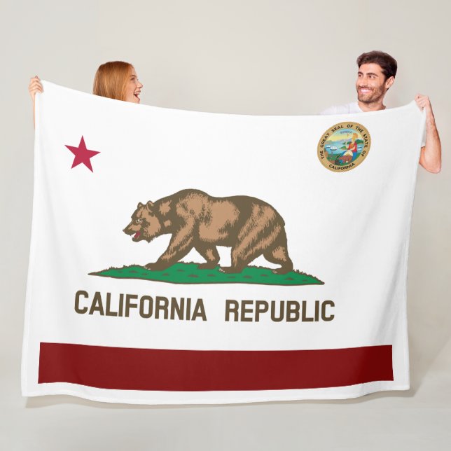 Couverture Polaire Drapeau de Californie (En situation)