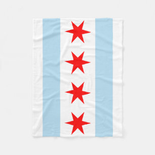 Couverture Polaire Drapeau de Chicago, l'Illinois