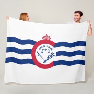 Couverture Polaire Drapeau de Cincinnati (Ohio)