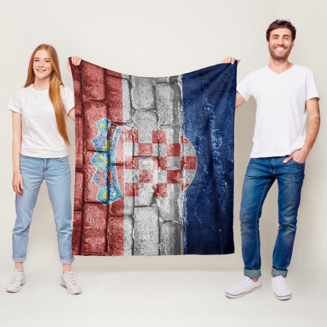 Couverture Polaire Drapeau de Croatie (En situation)