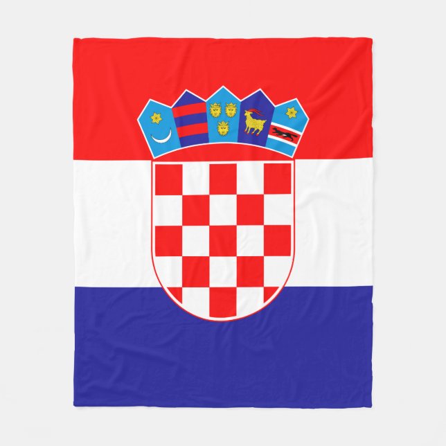 Couverture Polaire Drapeau de Croatie (Devant)