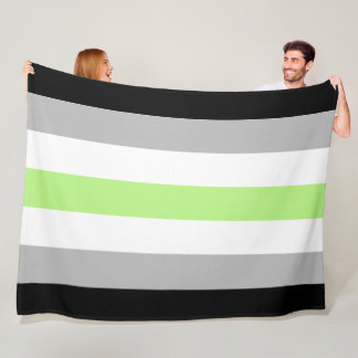 Couverture Polaire Drapeau de fierté Agender – Identité Agender LGBTQ