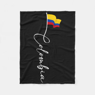 Couverture Polaire Drapeau de fierté de Colombie Expatrié national co
