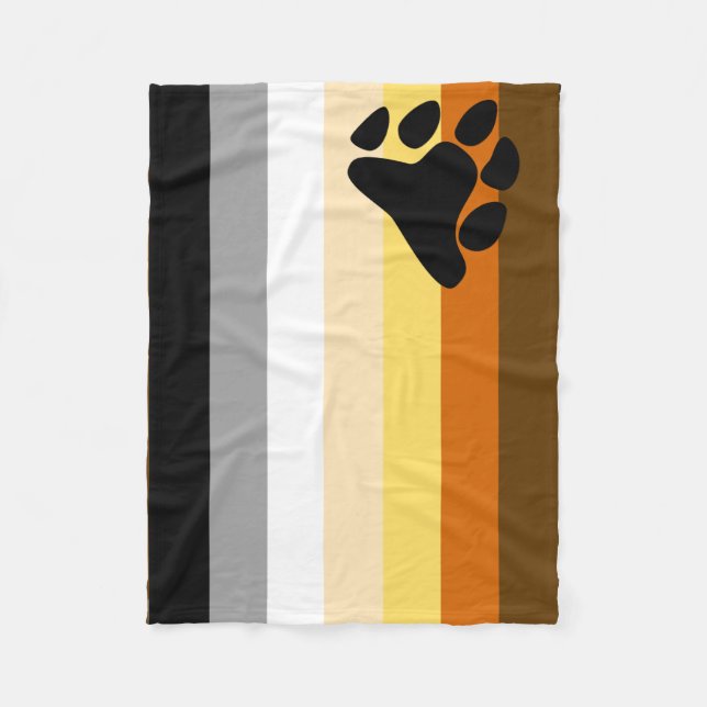 Couverture Polaire Drapeau de fierté des Ours (Devant)