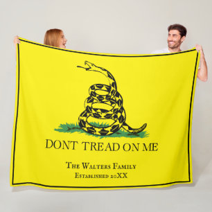 Couverture Polaire Drapeau de Gadsden Ne Marche Pas Sur Moi Nom de Fa