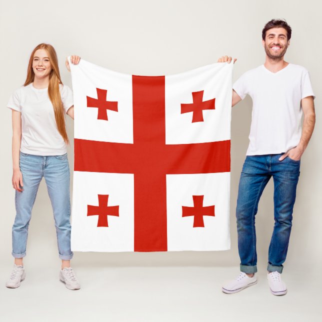 Couverture Polaire Drapeau de Géorgie (En situation)