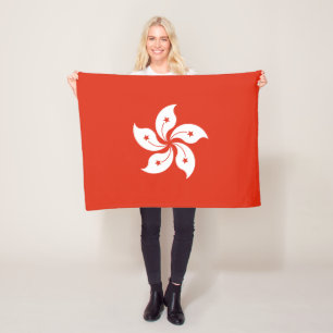Couverture Polaire Drapeau de Hong Kong