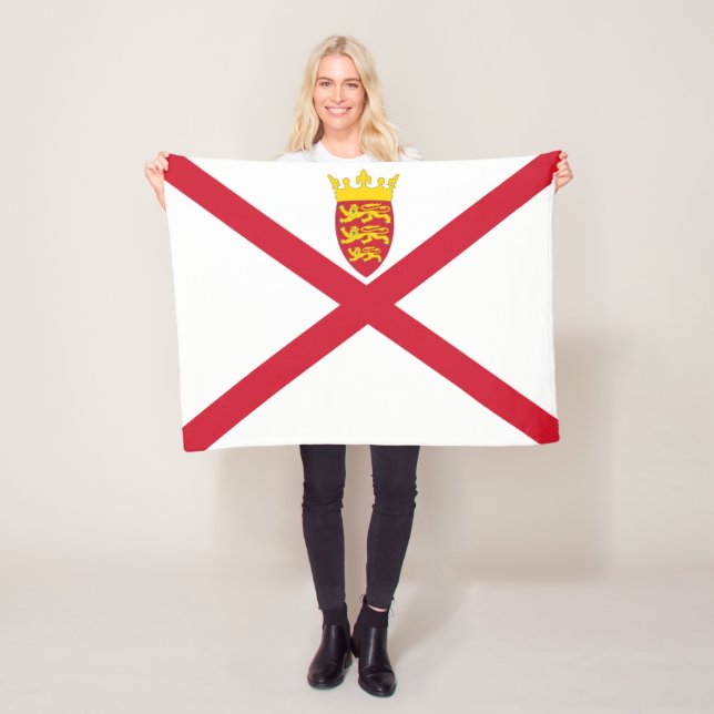 Couverture Polaire Drapeau de Jersey (En situation)