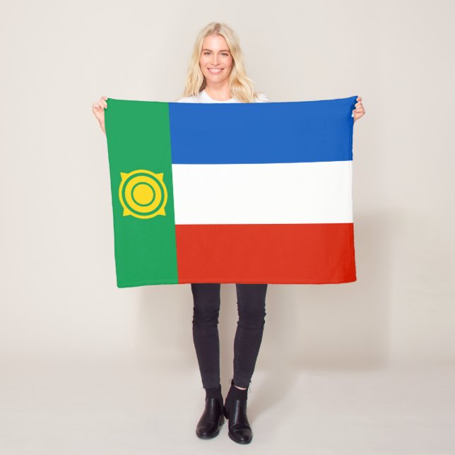 Couverture Polaire Drapeau de Khakassie (En situation)