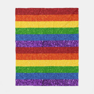 Couverture Polaire Drapeau de la Fierté arc-en-ciel LGBT Parties scin