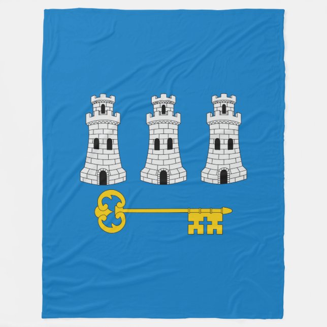 Couverture Polaire Drapeau de La Havane, Cuba Fleece Blanket (Devant)