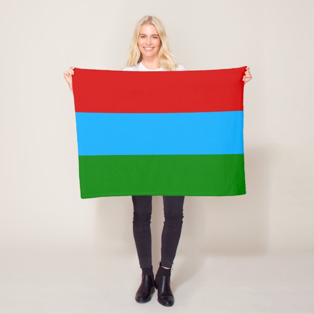 Couverture Polaire Drapeau de la République de Karelia (En situation)