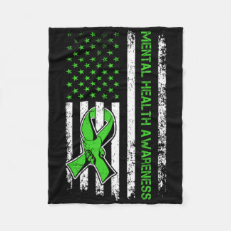 Couverture Polaire Drapeau de la santé mentale aux États-Unis pour la