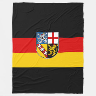 Couverture Polaire Drapeau de la Sarre Blanche de la flotte