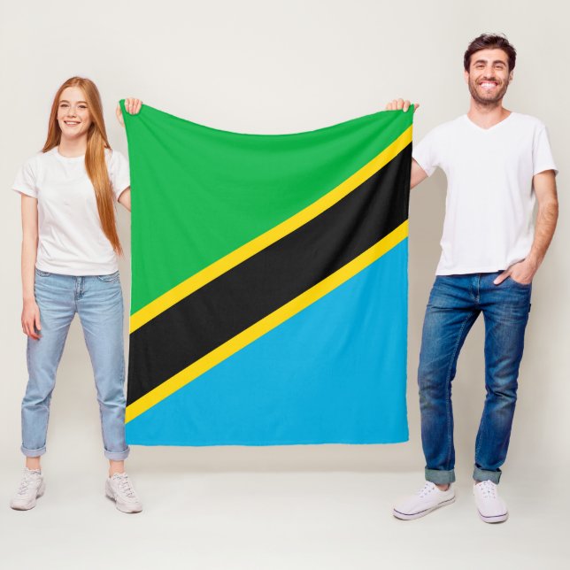 Couverture Polaire Drapeau de la Tanzanie (En situation)