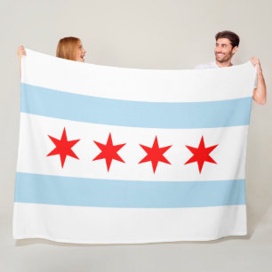 Couverture Polaire Drapeau de la ville de Chicago (Illinois)