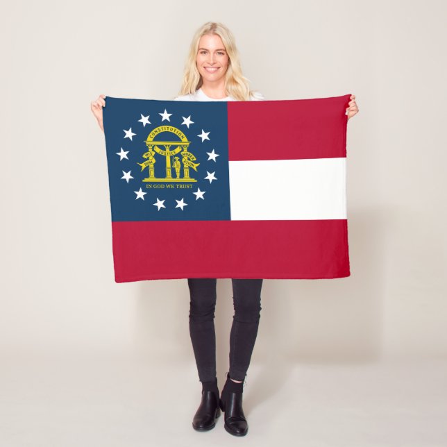 Couverture Polaire Drapeau de l'État de Géorgie (En situation)