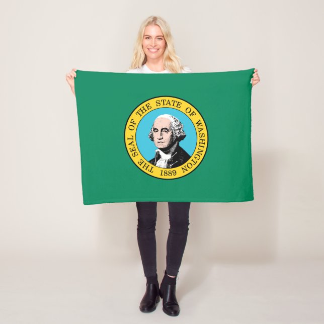 Couverture Polaire Drapeau de l'État de Washington (En situation)