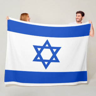 Couverture Polaire Drapeau de l'état d'Israël grand