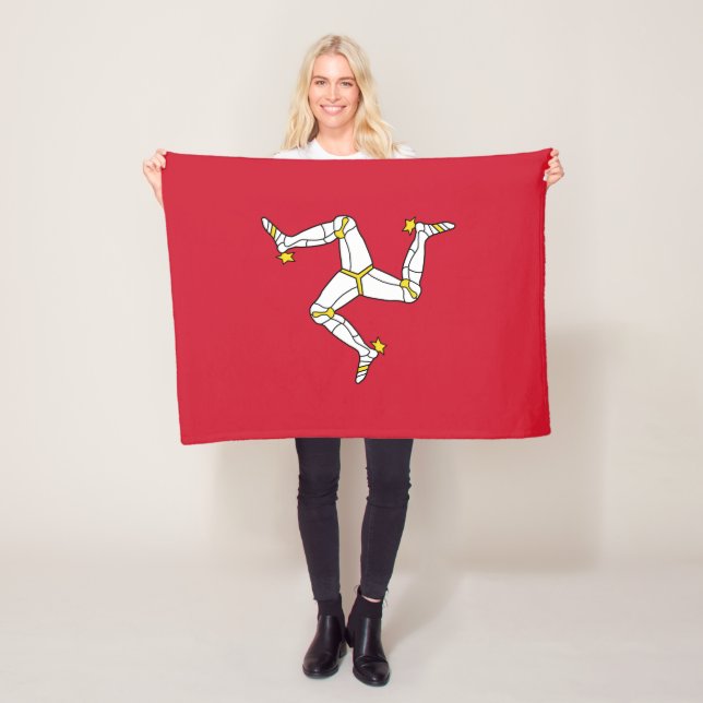 Couverture Polaire Drapeau de l'île de Man (En situation)