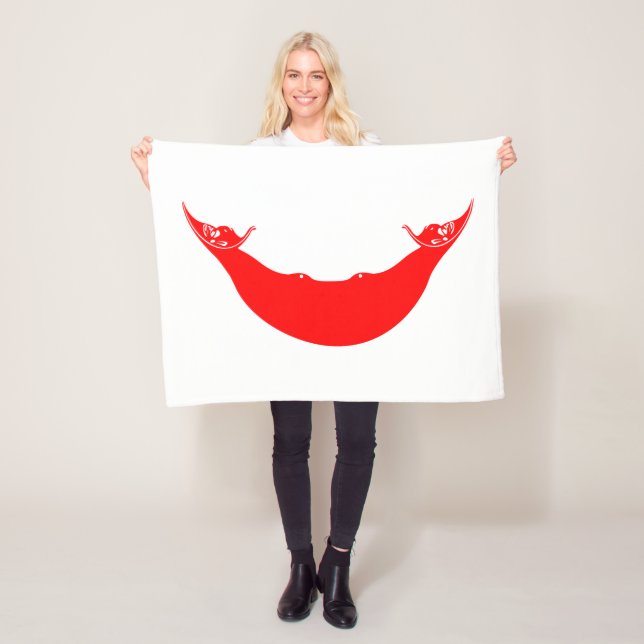 Couverture Polaire Drapeau de l'île de Pâques (En situation)
