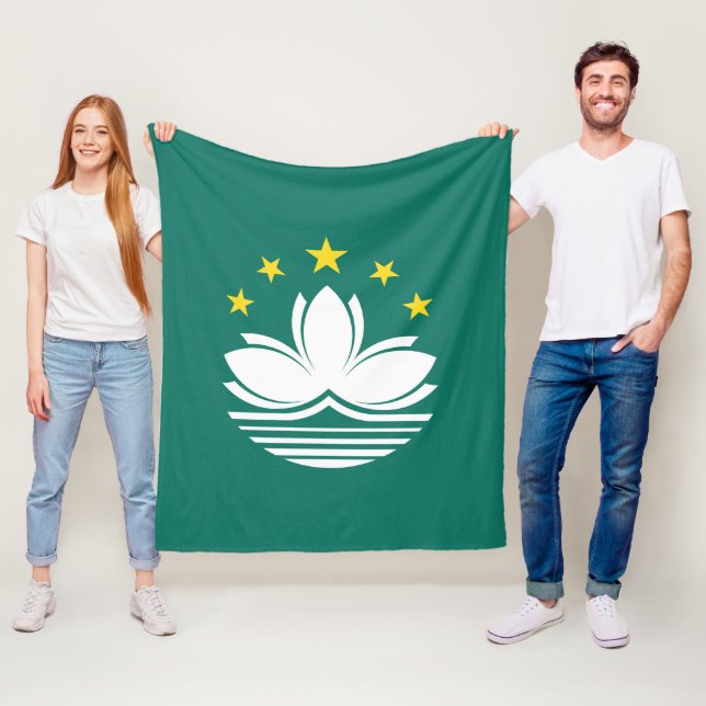 Couverture Polaire Drapeau de Macao (En situation)