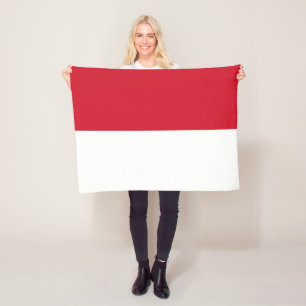 Couverture Polaire Drapeau de Monaco